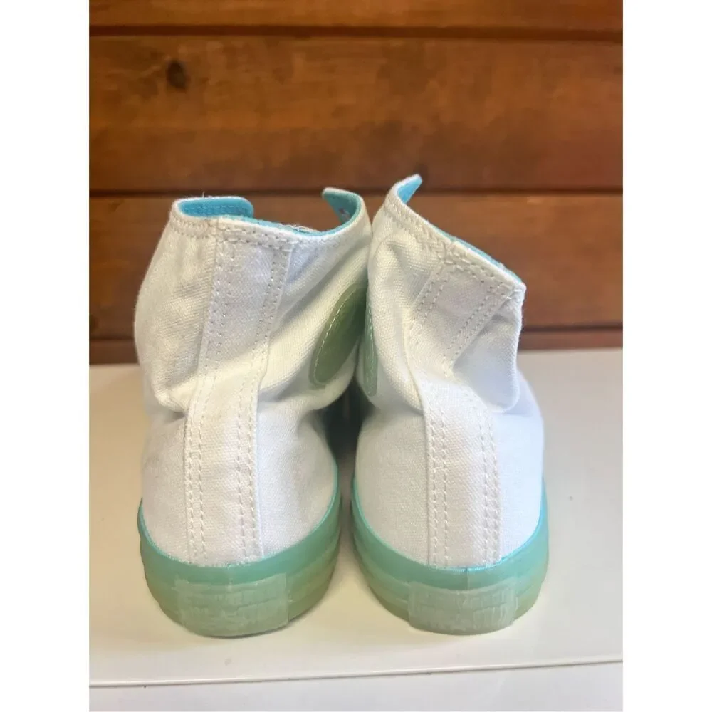 Converse Chuck Taylor All Star Hi Big Kids Shoes White/Bleached Aqua 660718c Sz